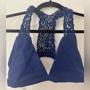 Mikoh Navy Blue Racerback Bikini Top size XL